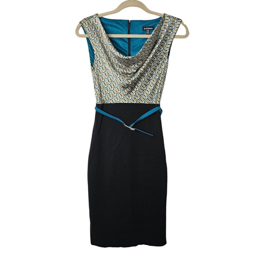 Le Chateau Bodycon Dress, Silk Top and Pencil Skirt Set, XXS